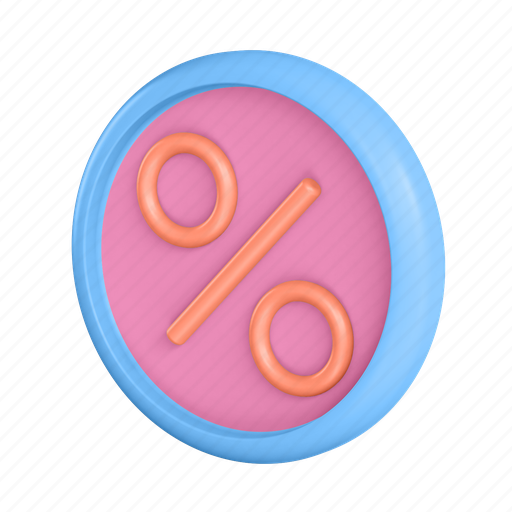 Percentage, percent, discount, price 3D illustration - Download on Iconfinder