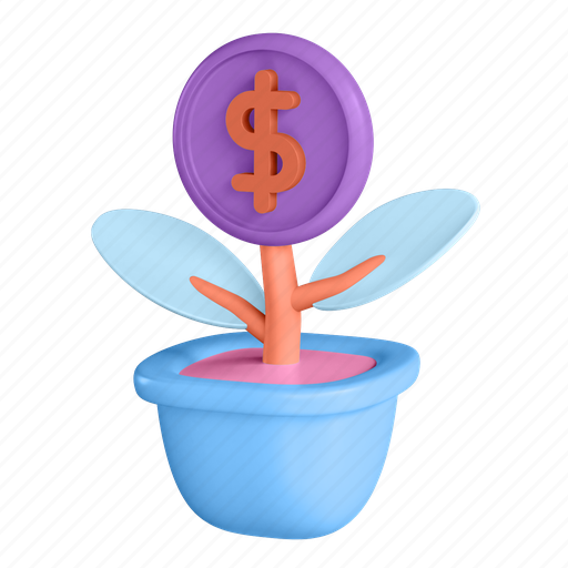 Growth, business, plant 3D illustration - Download on Iconfinder