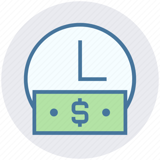 Business time, clock, dollar, finance, note, timer icon - Download on Iconfinder