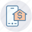 dollar sign, finance, house payment, mobile, online payment, phone 