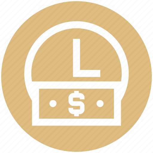 Business time, clock, dollar, finance, note, timer icon - Download on Iconfinder