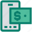 dollar, dollar note, finance, mobile, online banking, online payment 