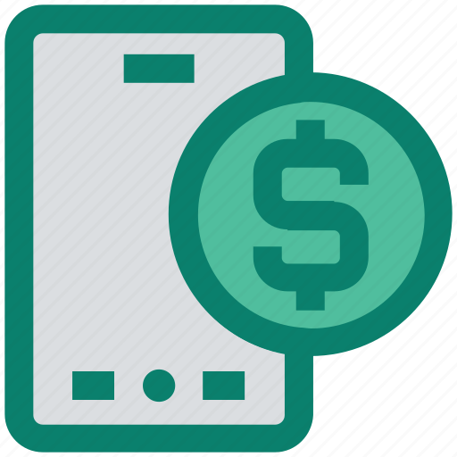 Coin, dollar, dollar sign, mobile, online payment, phone, smartphone icon - Download on Iconfinder