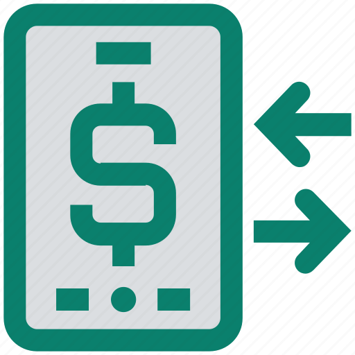 Arrow, dollar, dollar sign, exchange, mobile, online payment, smartphone icon - Download on Iconfinder