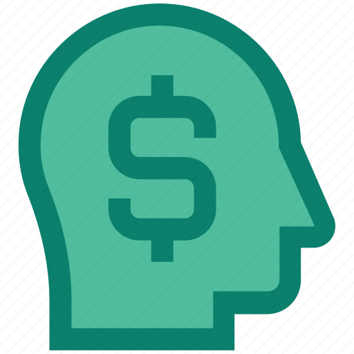Cash, dollar, finance, head, mind, shopping, thinking icon - Download on Iconfinder