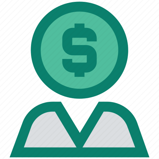 Businessman, coin, dollar, finance, man, money, person icon - Download on Iconfinder