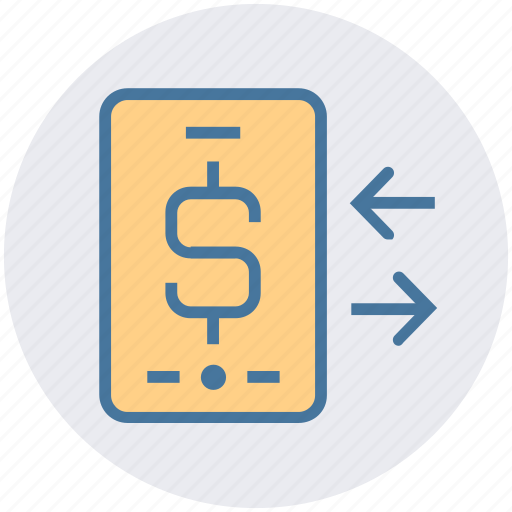 Arrow, dollar, dollar sign, exchange, mobile, online payment, smartphone icon - Download on Iconfinder