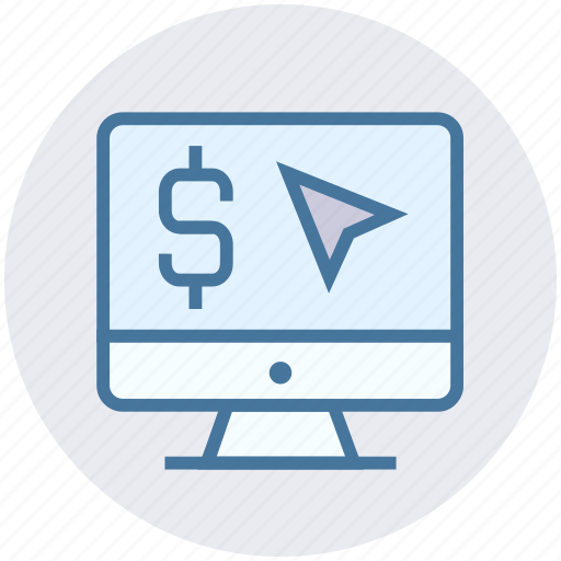 Click, display, dollar sign, finance, monitor, mouse icon - Download on Iconfinder