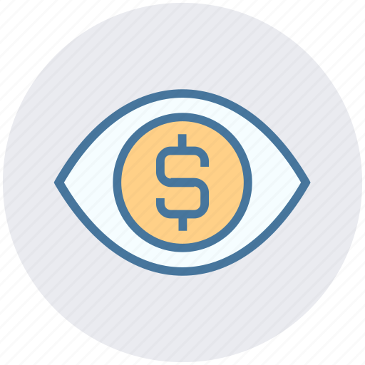 Businessman, dollar sign, eye, finance, money, view, vision icon - Download on Iconfinder