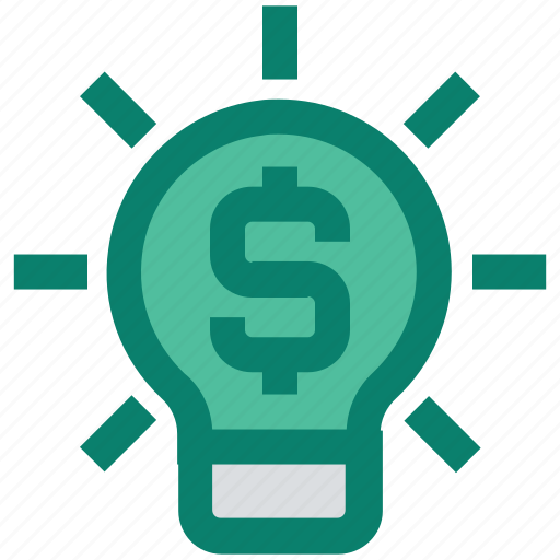 Bulb, dollar, energy, generate, idea, light bulb, money icon - Download on Iconfinder