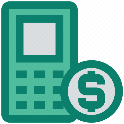 Coin, dollar, dollar sign, keypad, mobile, phone, sms icon - Download on Iconfinder