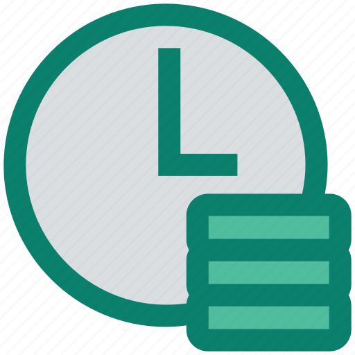 Alarm, clock, coins, dollar, money, time, time is money icon - Download on Iconfinder