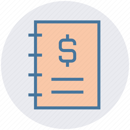 Book, dollar, dollar sign, money, notebook icon - Download on Iconfinder