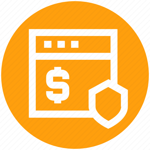 Currency, dollar, online, security, shield, webpage icon - Download on Iconfinder