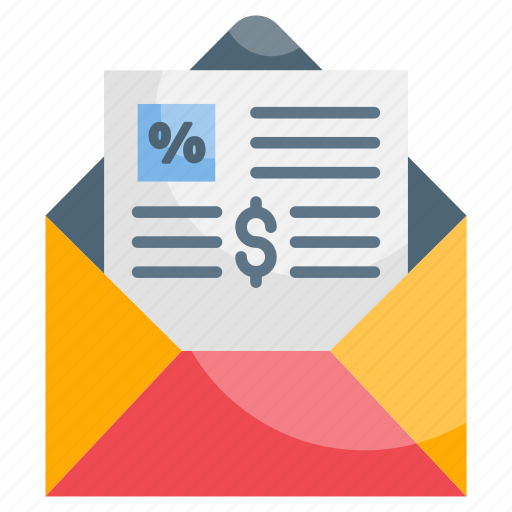 Invoice letter, tax bill, tax document, tax envelope, tax letter icon - Download on Iconfinder
