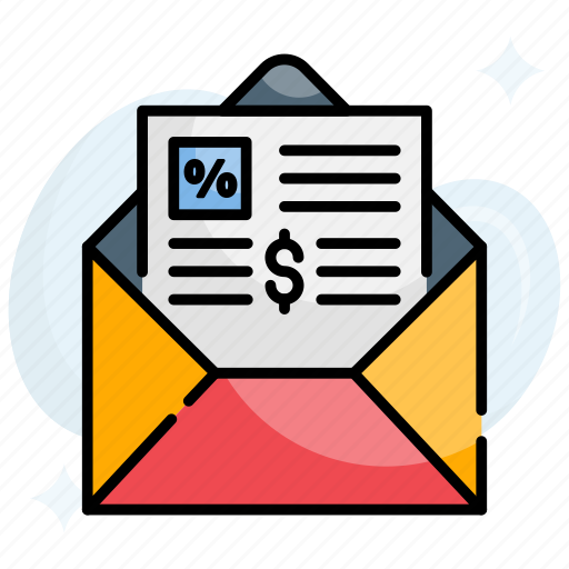 Invoice letter, tax bill, tax document, tax envelope, tax letter icon - Download on Iconfinder