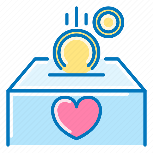 Donation, charity, money, box, coins icon - Download on Iconfinder