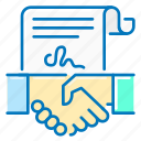 financial, business, handshake, contract, document