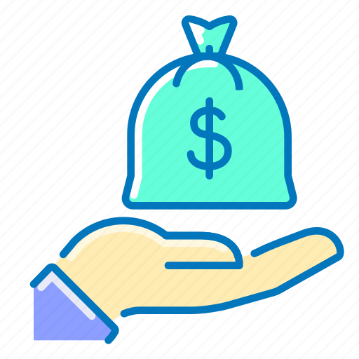 Hand, bag, of, money, dollar, personal, income icon - Download on Iconfinder