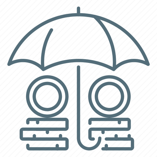 Insurance, umbrella, coins, protection icon - Download on Iconfinder