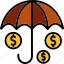 dollar protection, dollar insurance, finance, investment, safe, security, umbrella protect 