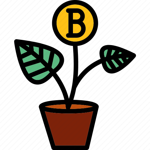 Bitcoin plant, bitcoin, coin, cryptocurrency, plant, bitcoin pot icon - Download on Iconfinder