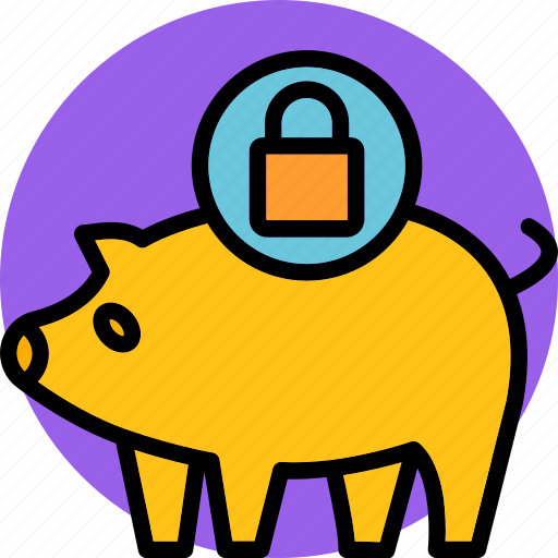 Piggy security, bank, banking security, business security, finance security, piggy, saving security icon - Download on Iconfinder