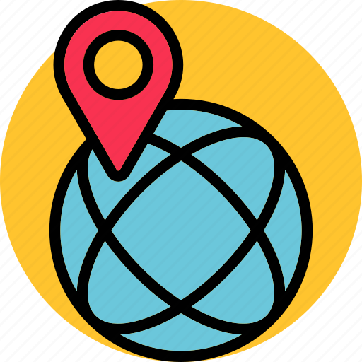 International location, international, location, pin, global, worldwide, planet location icon - Download on Iconfinder