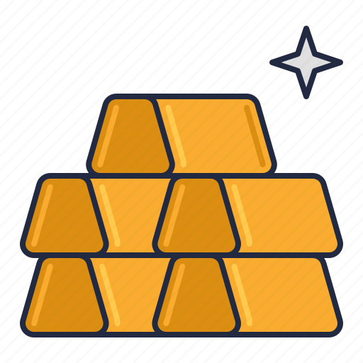 Bars, gold, welth icon - Download on Iconfinder