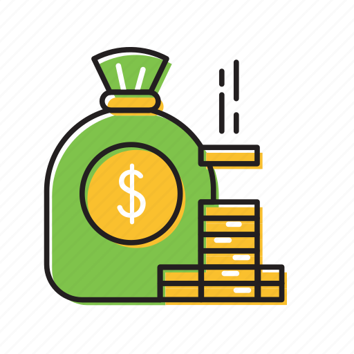 Coins, dollars, money, money bag coins icon - Download on Iconfinder