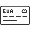 card, credit, bank, payment, plastic, euro, eur