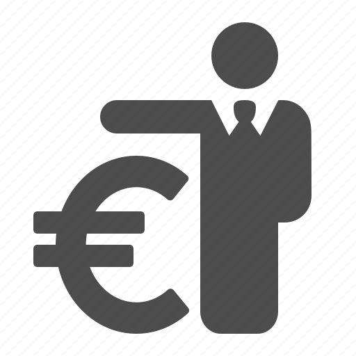 Banker, businessman, euro, finance, insurance, loan, money icon - Download on Iconfinder