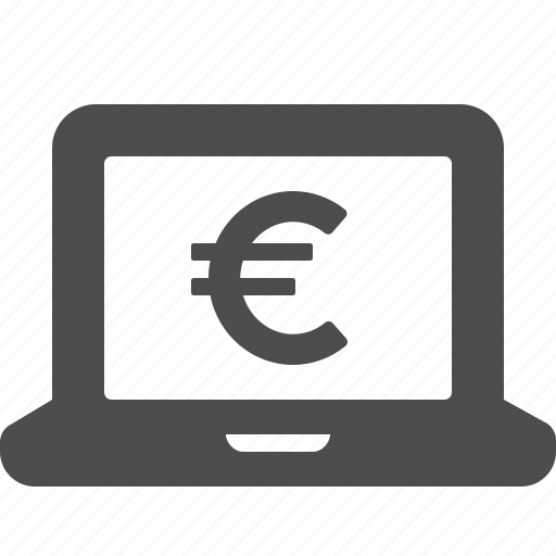 Currency, euro, laptop, money icon - Download on Iconfinder
