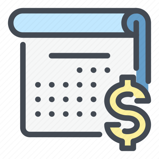 Calendar, schedule, date, plan, dollar, money, payment icon - Download on Iconfinder
