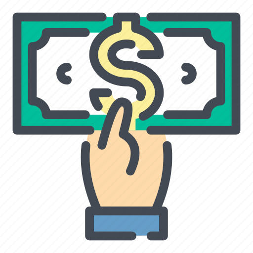 Hand, hold, pay, payment, dollar, money, finance icon - Download on Iconfinder