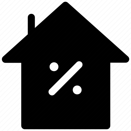Home, house, percent icon icon - Download on Iconfinder