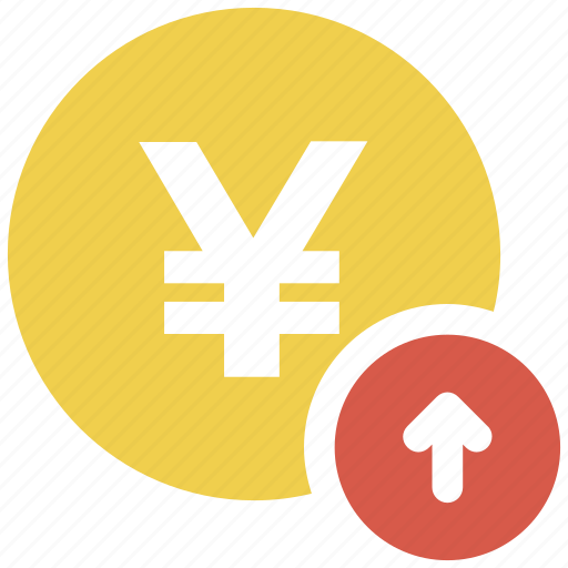 Arrow up, yen, yen coin icon - Download on Iconfinder