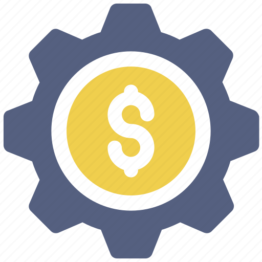 Business, cogwheel, dollar with cog, e commerce, gear, gearwheel icon icon - Download on Iconfinder