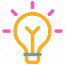 blub, bright, idea, lightbulb, solution icon icon