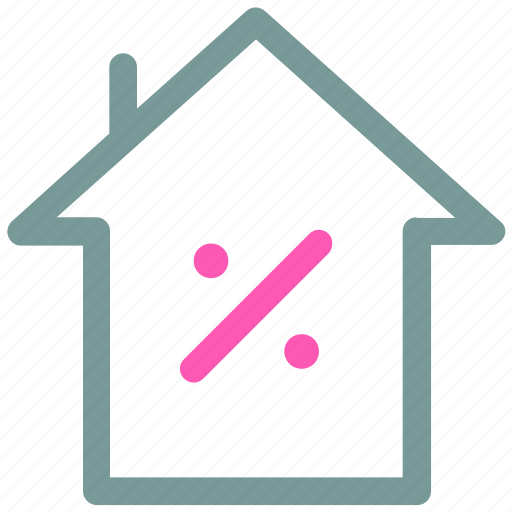 Home, house, percent icon icon - Download on Iconfinder