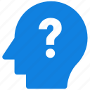 brain, business mind, human head icon, question, analytics