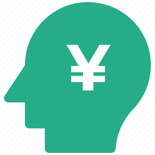 Brain, business mind, human head icon, yen, analytics icon - Download on Iconfinder