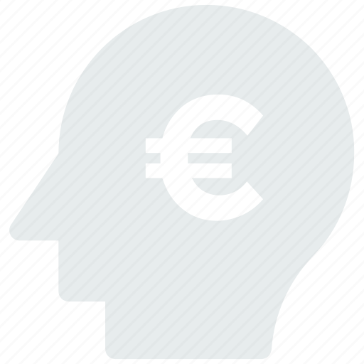 Brain, business mind, euro, human head icon, analytics icon - Download on Iconfinder