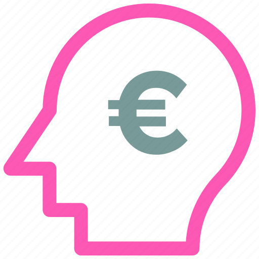 Brain, business mind, euro, human head icon, analytics icon - Download on Iconfinder
