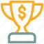 american, currency, dollar, financial, money, price, trophy icon 