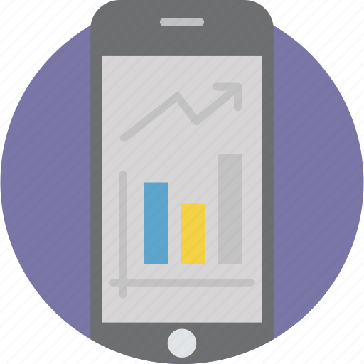 Analysis, analytics, bar, diagram, growth, mobile, statistics icon - Download on Iconfinder