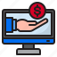 business, computer, finance, hand, money 