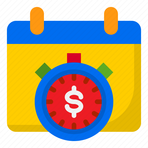 Calendar, money, schedule, stopwatch, time icon - Download on Iconfinder