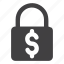 dollar, lock, security, shield 