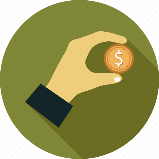 Coin in hand, hand and coin, coin, finance, money icon - Download on Iconfinder